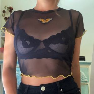 Butterfly Mesh Fashion Nova Top